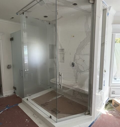 Steam Shower with transom window and water closet (April 2023 install)