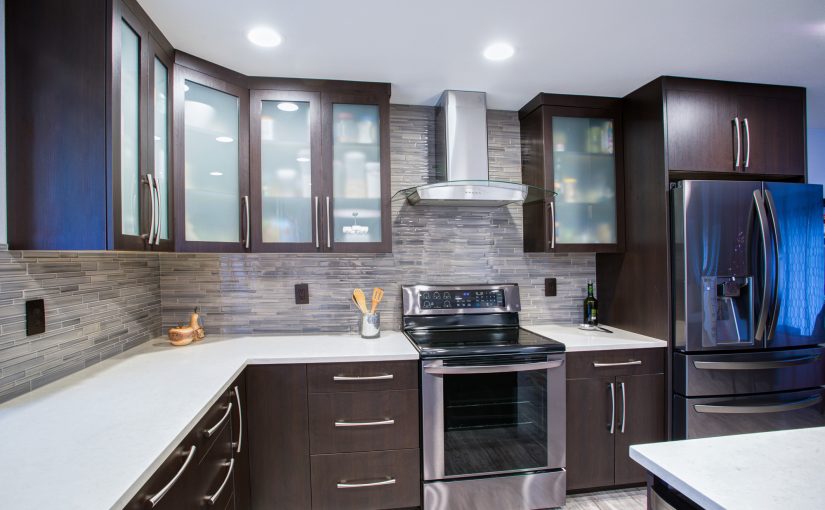 Renovate Kitchen Cabinets With Decorative Patterned Glass