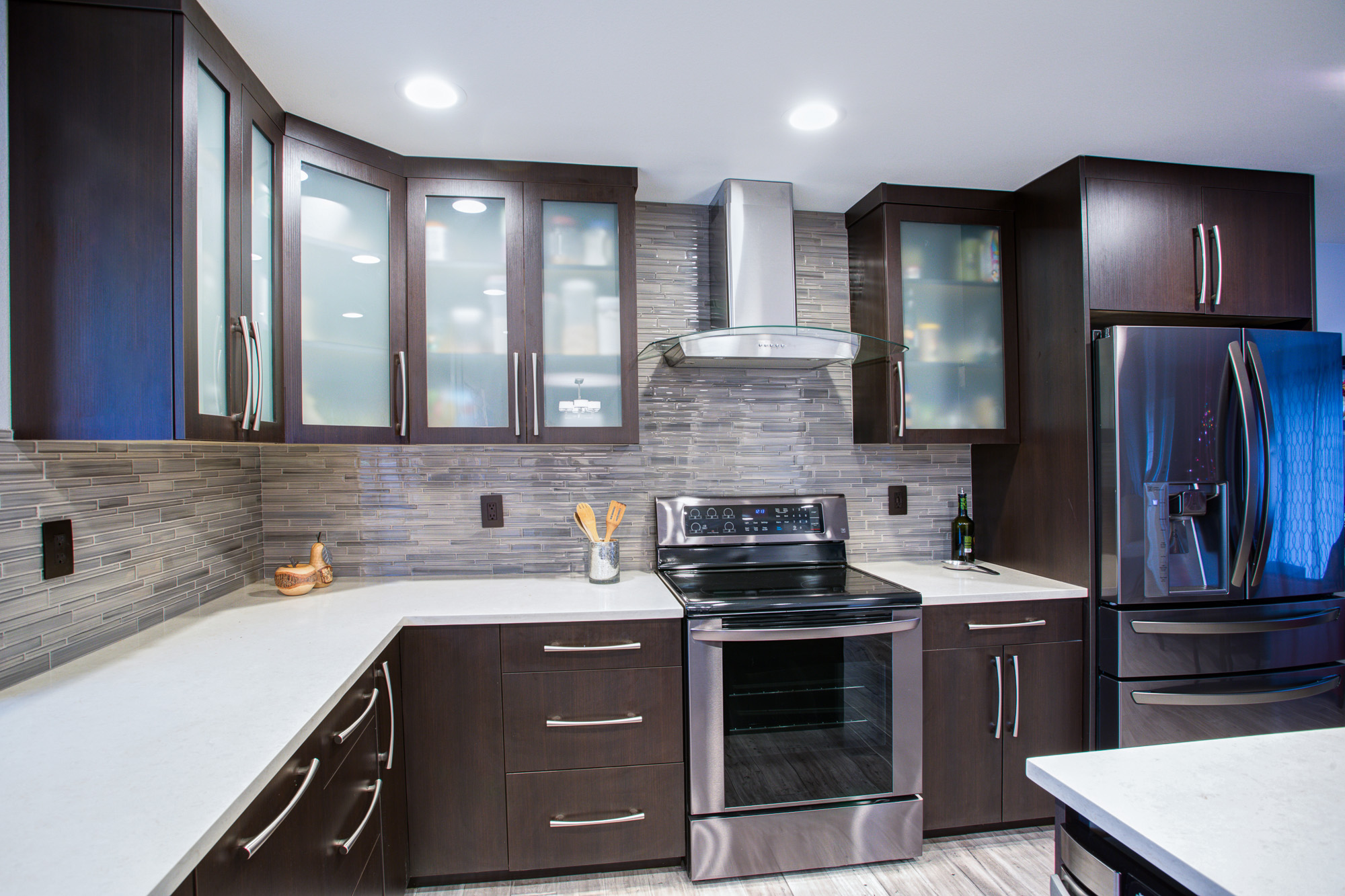 Revamp Kitchen Cabinets With Decorative Patterned Glass Rocklin